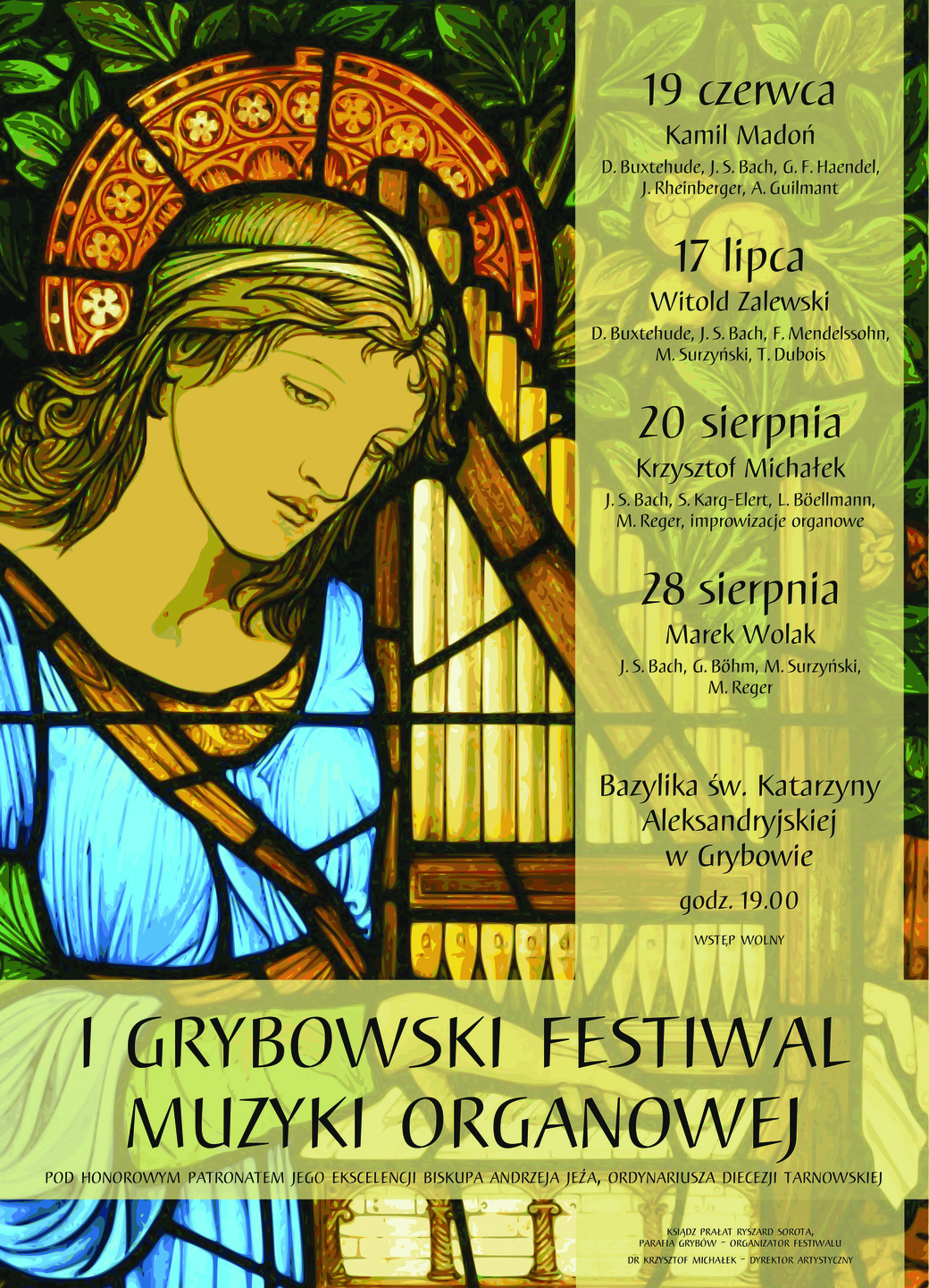 <p>Plakat Grybowskiego Festiwalu Muzyki Organowej</p> 