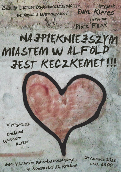 <p>Plakat koncertu Chóru V LO w Krakowie</p> 