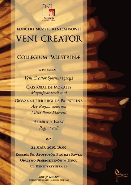 <p>Plakat koncertu Collegium Palestrinae</p> 