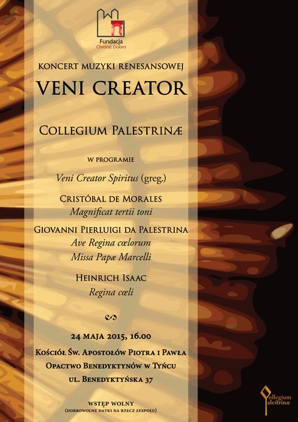 <p>Plakat koncertu Collegium Palestrinae</p> 